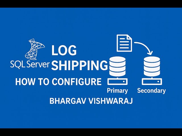 SQL Server Log Shipping Step-By-Step | Full Configuration Tutorial in SSMS (Primary → Secondary)