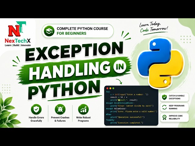 11. Python Exception Handling & Virtual Environment (venv) | Complete Tutorial for Beginners