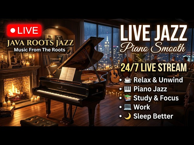 🎼 Smooth Jazz Playlist | Cozy Coffee Shop Ambience | Live