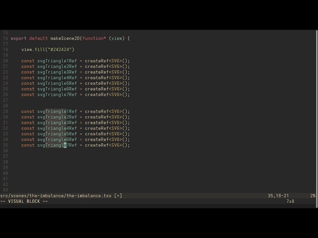 Visual Block mode in Vim