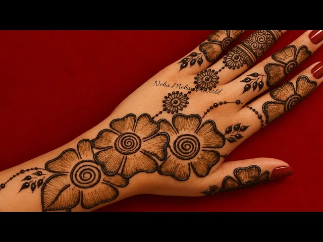 Stylish mehndi design for back hand|Back Hand Mehandi Design|Mehandi Design #mehndi #henna 