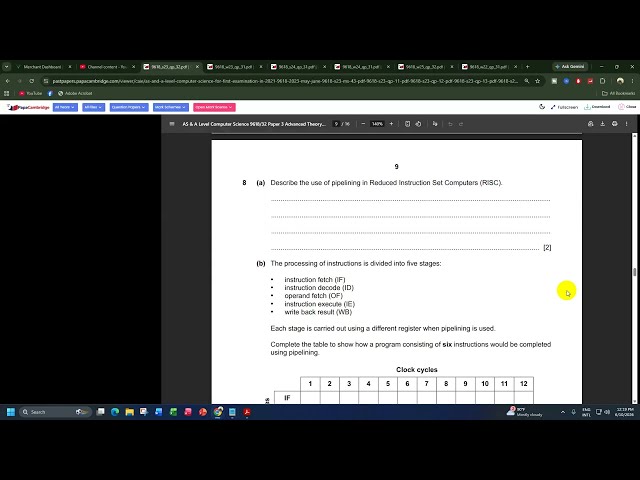 Class 65 || Chapter 15 || Complete Parallel Processing || CS 9618 A2