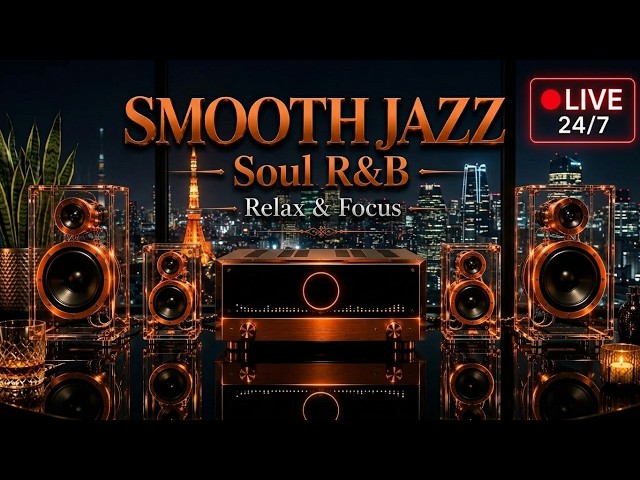 Smooth Jazz & Soul R&B 24/7 – Midnight Jazz Lounge | Relaxing Instrumental Vibes