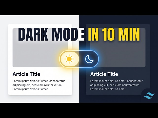 Como Adicionar Dark Mode ao Seu Site em 10 Minutos (HTML + Tailwind CSS + JavaScript Puro)