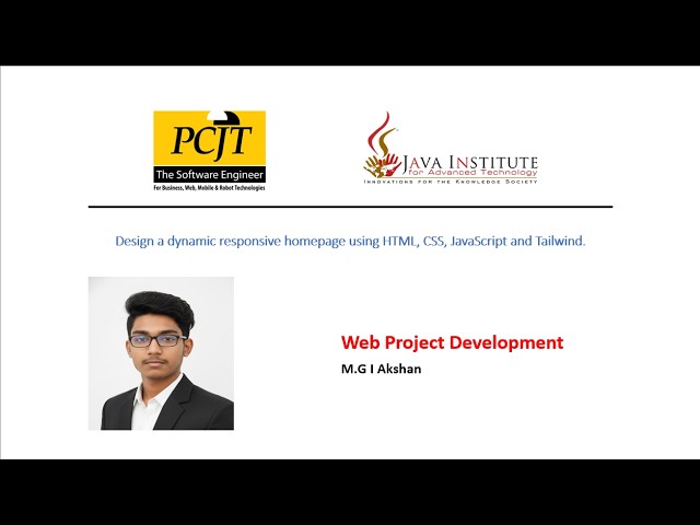 Design a dynamic responsive homepage using HTML, CSS, JavaScript an Tailwind