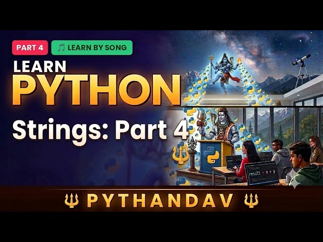 PYTHANDAV — Part 4: Python Strings | Learn Strings in Python for Beginners with Mahadev
