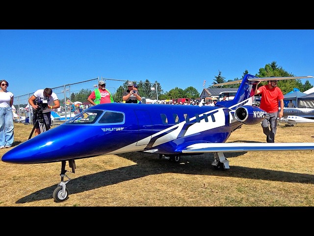 86KG! WORLDS LARGEST PILATUS PC-24 RC MODEL PLANE FLIGHT DEMONSTRATION