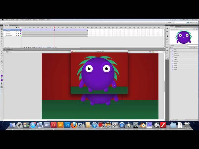 Drawing, Animating and Scripting an Interactive Character in Flash - ActionScript 3