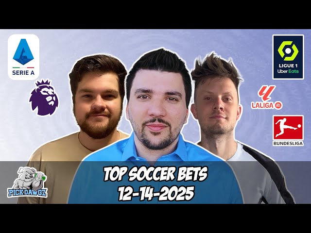 Free Soccer Bets 12/14/25 PickDawgz On the Pitch EPL, LaLiga, Bundesliga, Serie A, Ligue 1 Free Bets