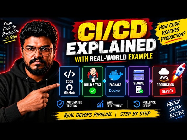 CI/CD Pipeline Explained with Real-World Example | GitHub, Jenkins, Docker & Production