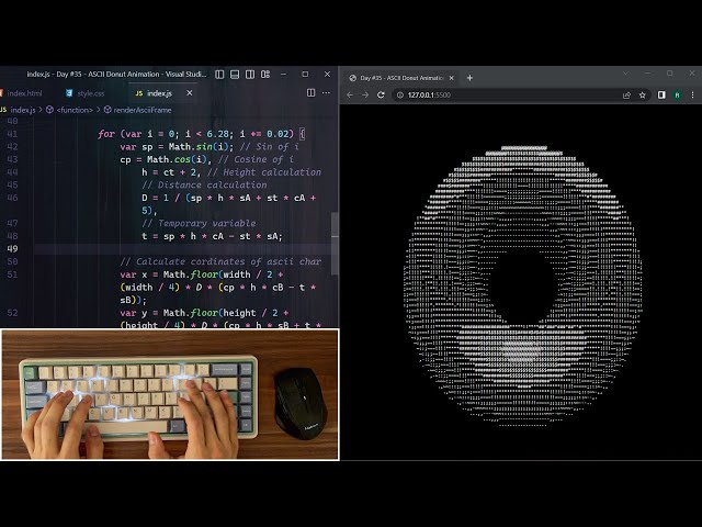 ASMR Programming - Spinning Donut - No Talking