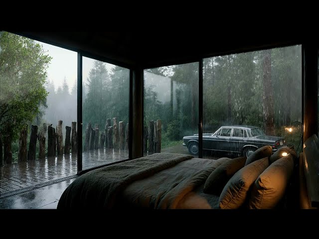10+ Hours Rain on Window with Soft Piano - Perfect Sleep in a Cozy Bedroom 03