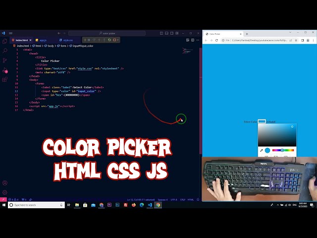ASMR Programming - Color Picker Javascript - No Talking