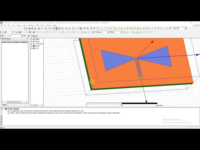 Frequency Reconfigurable Radiation Pattern Reconfigurable Antenna bowtie ( HFSS & CST )