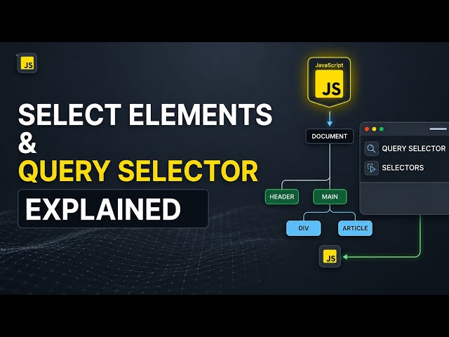 QuerySelector in JavaScript Made Easy 🚀 | DOM Basics #javascript #webdevelopment #programming #tech 
