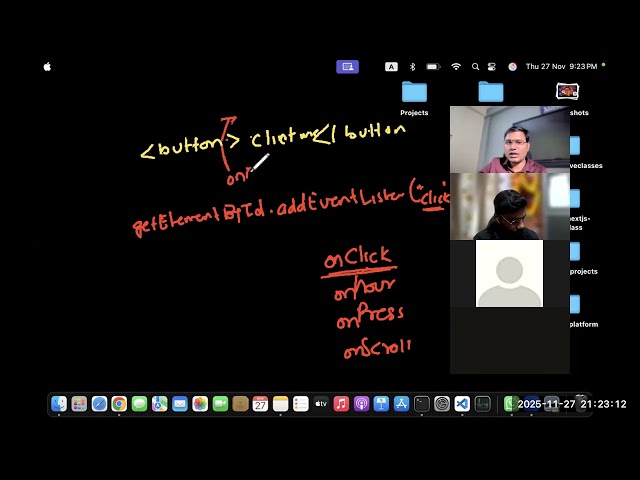 explain react events with real world example step by step | React live class 4