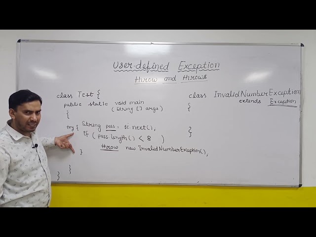 "Understanding User-Defined Exceptions, Throw, and Throws in Java"