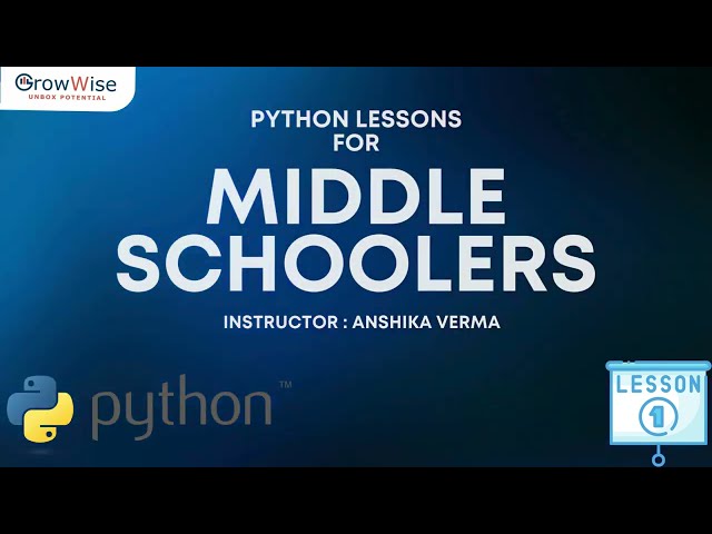 Python Lessons for Middle Schoolers | Fun & Easy Coding for Beginners