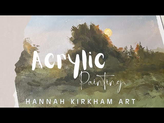 🎨 Acrylic Landscape Painting Study | Paint With Me for Calm & Creative Growth