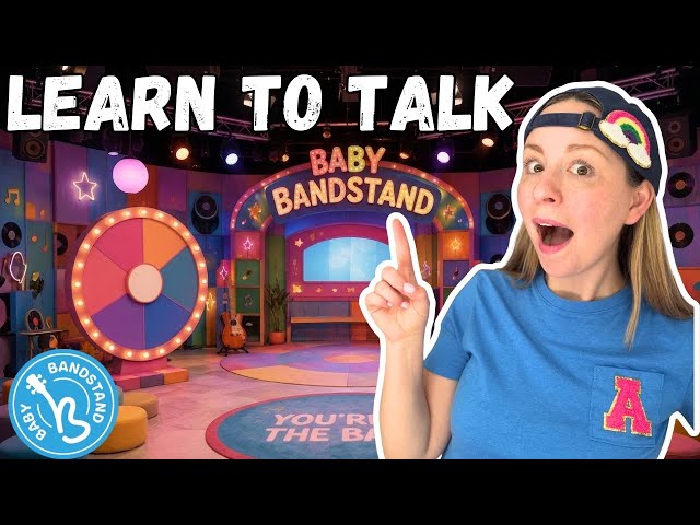 🎤🎸 TOP 5 FIRST WORDS FOR BABIES & TODDLERS | Learn With Ms Alyssa I Baby Bandstand: The Show Ep 1 🎸🎤