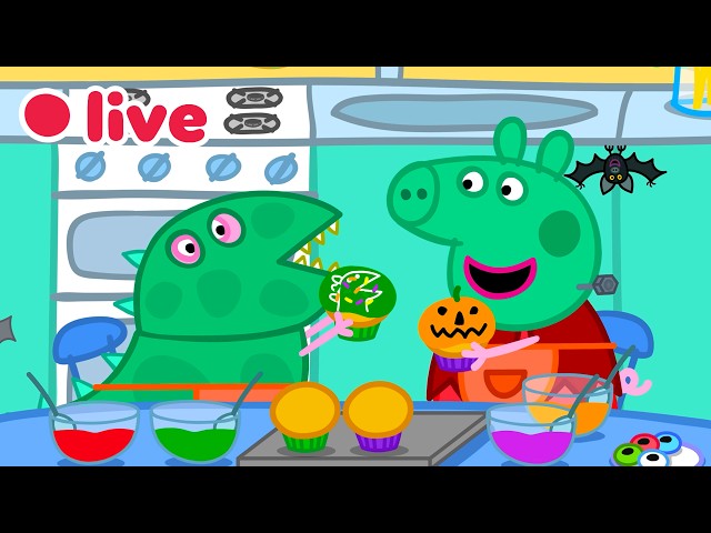 🔴 LIVE: Peppa Pig at HALLOWEEN! 👻 Peppa & Baby Evie’s Spookiest Adventures 🎃 | FULL Episodes | 4K