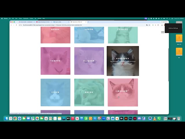 Project X, Modify Menu, Applied HTML/CSS