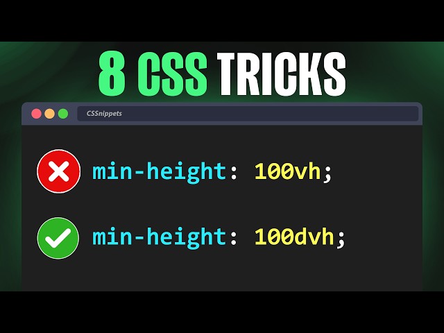 8 CSS PRO Tips and Tricks you NEED to know