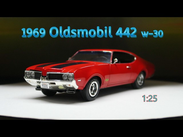 1969 Oldsmobil 442 W-30 1:25 scale model building log video.