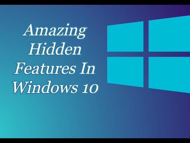 13 HIDDEN FAEATURES IN WINDOWS 10 | Windows 10 Tricks and Tips