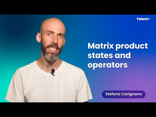 Matrix product states and operators | Stefano Carignano