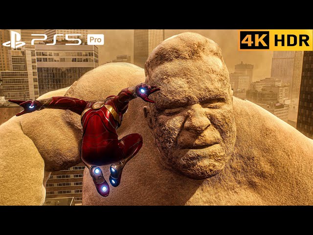 (PS5 PRO) Iron-Spiders Team Up to Take Down Sandman | 4K HDR |