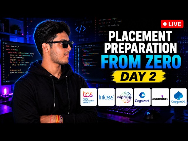 Placement Preparation from Zero | Day 2 | Arrays + Hashing in Java | Live Coding