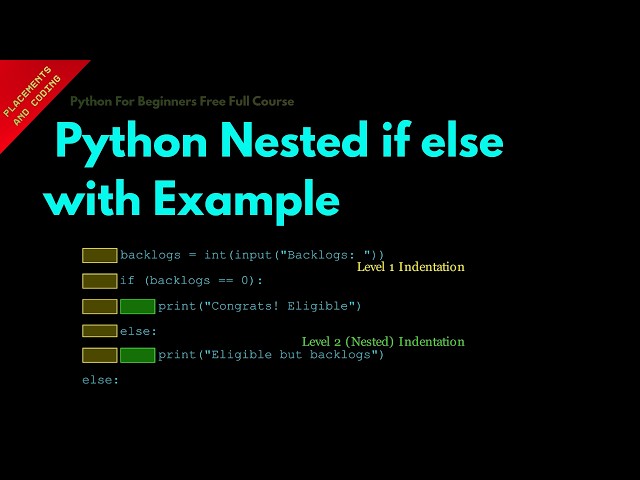 Python Nested if else with Example || Lesson 37 || Python For Beginners ||