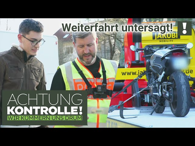 Motorradfahrt VORBEI! ❌ Fahrer behauptet, Zweirad sei GEDROSSELT  | Achtung Kontrolle