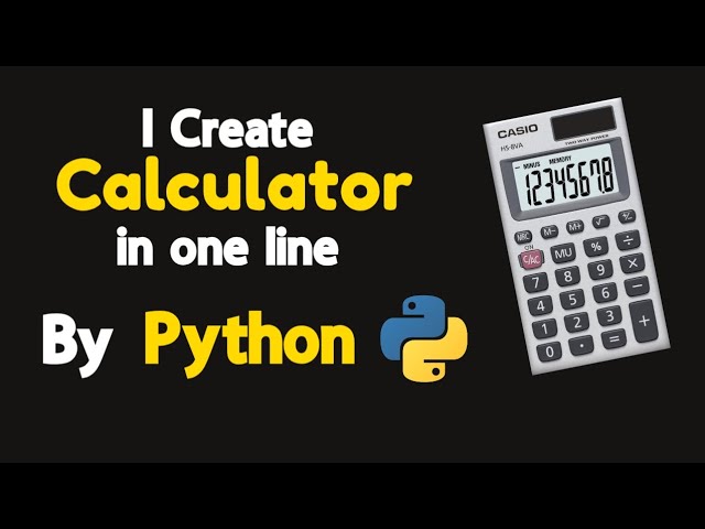 One Line Calculator in Python 🔥 | Python Mini Project | Beginner Friendly |
