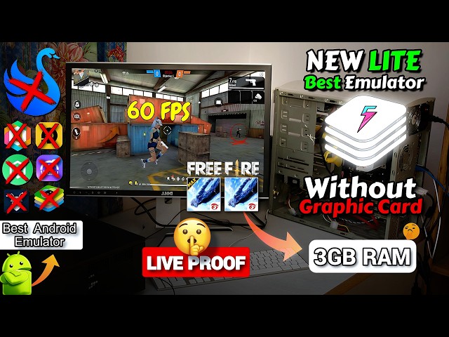 Bluestacks 5 Lite Version For Free Fire OB53 😱 Low End Pc - 3GB Ram NO Graphic Card