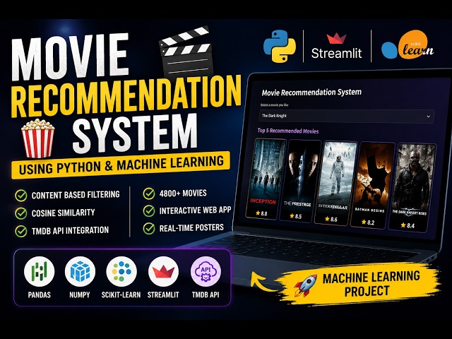 🔥 Build a Movie Recommendation System using Python | ML Project + Streamlit