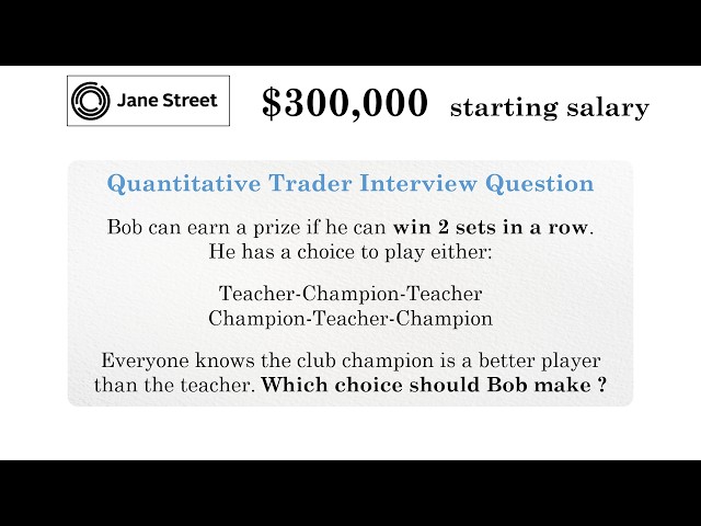 Can You Solve This Quant Interview Question?