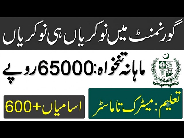 Government New Jobs 2026 Pakistan | 600+ Vacancies | Salary Up to Rs. 650,000 | Apply Online