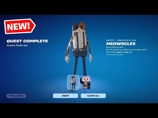 How to EASILY Acquire Power ups Fortnite - How to get Meowscles Wrixel Style in Fortnite