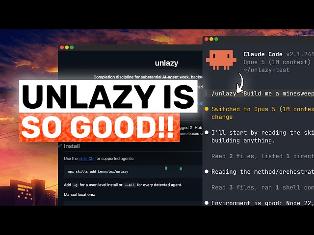 Unlazy: The SIMPLE Skill that actually improves PERFORMANCE of ALL AI AGENTS!!