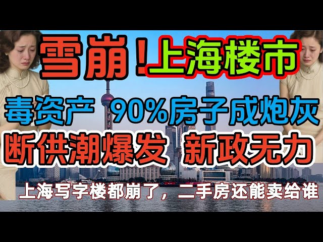 上海楼市"跳楼价"甩卖！房子一夜蒸发7成，血亏百万！ 上海房主哭诉：两套房变"负资产"，生活压力大到狗都不如！#上海楼市# 房价下跌#断供潮#老破大#房地产