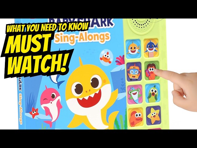 Fun Baby Shark Sing-Alongs Book with 10 Button Sounds #books #toys #shark #education #singing