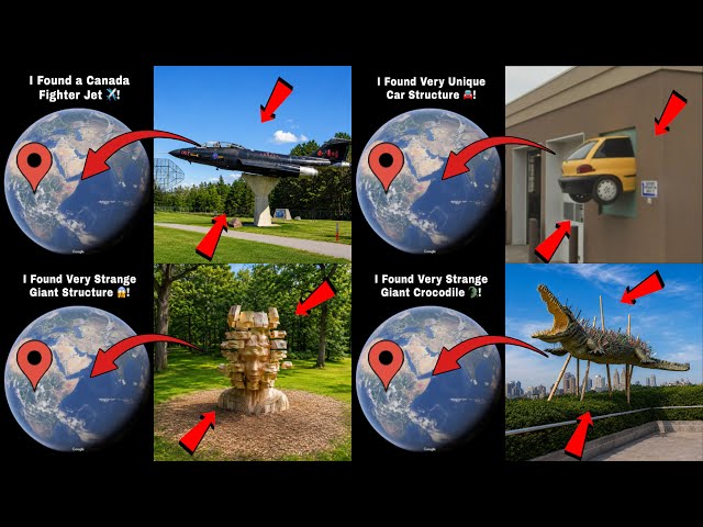 😰 Top 4 Most Strange Huge Structures Founded in Google Earth 🌏!