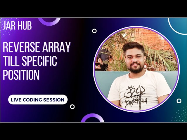 Reverse Array Till Specific Position in Java