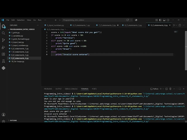 Python programming 9 - if statements [4]