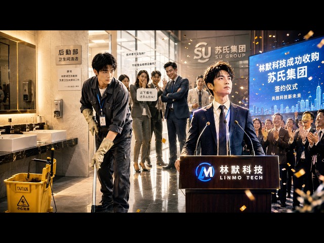 【簽天價大單後，我被發配掃廁所】簽下十億大單，卻被新總裁發配去掃廁所！林默受盡羞辱，但關鍵時刻揭穿陰謀。轉身創辦科技公司，強勢收購老東家，讓曾經看不起他的人徹底傻眼！#逆袭人生#爽剧#260718qt