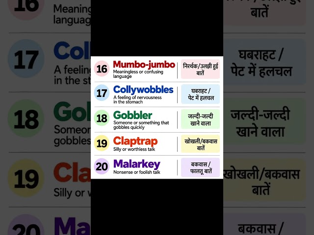 Amazing vocabulary of English #easylearning #funlearning #theschooloflearners