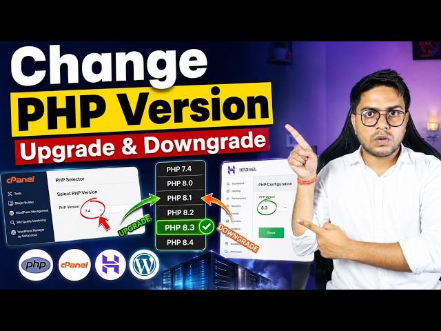 How to Change PHP Version in cPanel & hPanel Hosting | Upgrade or Downgrade PHP