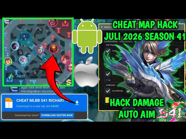 CHEAT MOBILE LEGENDS MAP HACK DAMAGE NEW SEASON 41 || AUTO AIM || DRONE VIEW || AUTO COMBO